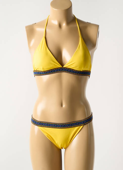 Maillot de bain 2 pièces jaune LUNA pour femme