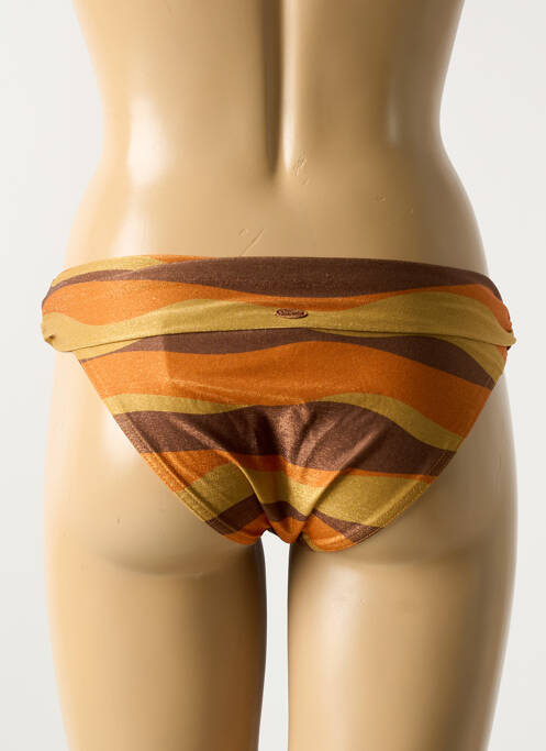 Bas de maillot de bain imprimé rayures culotte orange BLUELOBSTER femme