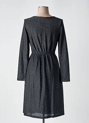 Robe mi-longue manches longues manches longues noir CERISE BLUE femme