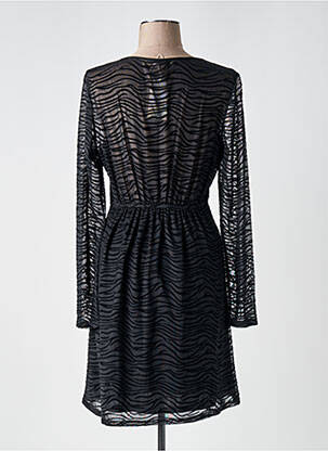 Robe mi-longue manches longues manches longues noir CERISE BLUE femme