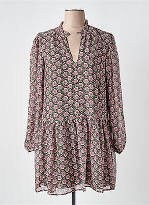 Robe courte manches longues manches longues vert MOLLY BRACKEN femme