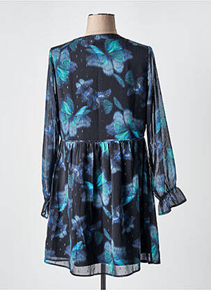 Robe courte manches longues manches longues bleu LPB femme