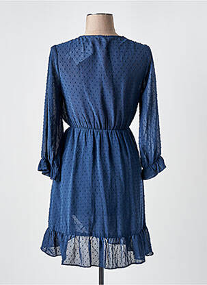 Robe courte manches longues manches longues bleu EMMA ELLA femme
