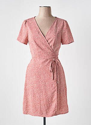 Robe courte manches courtes manches courtes rouge CHARLIOR femme