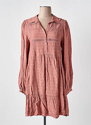 Robe courte manches longues manches longues rose SALSA femme