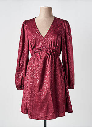 Robe courte manches longues manches longues rouge CERISE BLUE femme
