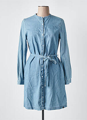 Robe courte manches longues manches longues bleu SUPERDRY femme