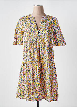 Robe courte manches courtes manches courtes jaune VERO MODA femme