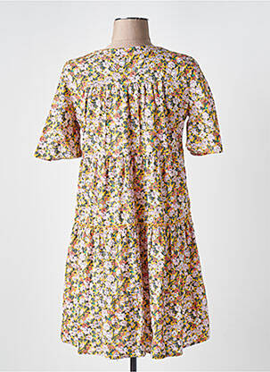 Robe courte manches courtes manches courtes jaune VERO MODA femme