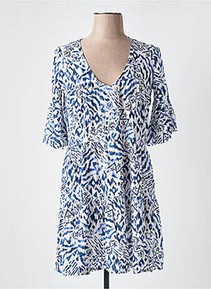 Robe courte manches courtes manches courtes bleu BANANA MOON femme