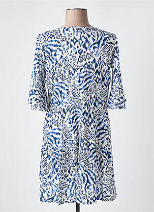 Robe courte manches courtes manches courtes bleu BANANA MOON femme