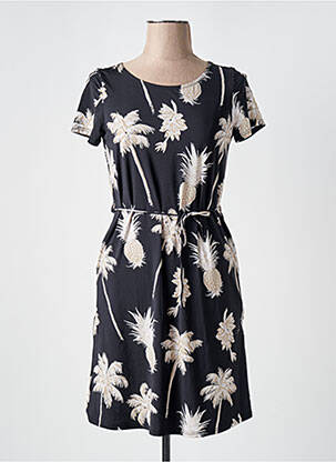 Robe courte manches courtes manches courtes noir BANANA MOON femme