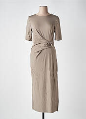 Robe mi-longue marron YAYA pour femme seconde vue