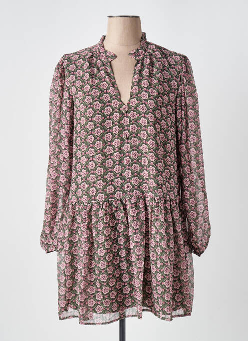 Robe courte manches longues manches longues vert MOLLY BRACKEN femme
