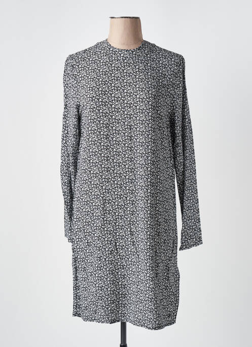 Robe mi-longue manches longues manches longues noir SUPERDRY femme