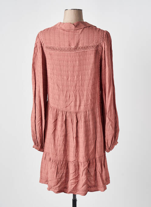 Robe courte manches longues manches longues rose SALSA femme