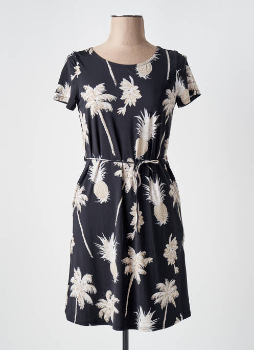 Robe courte manches courtes manches courtes noir BANANA MOON femme