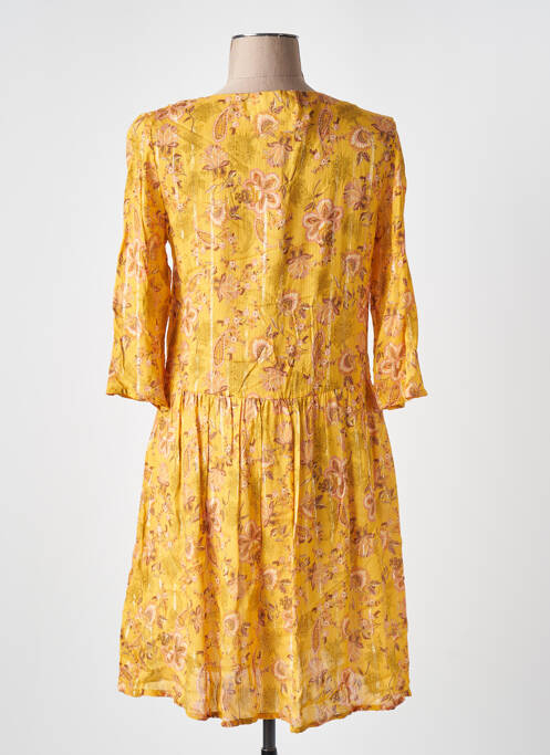 Robe mi-longue jaune KANOPE femme
