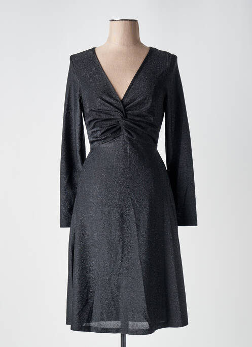 Robe mi-longue noir CERISE BLUE pour femme