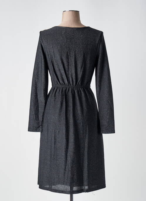 Robe mi-longue noir CERISE BLUE pour femme