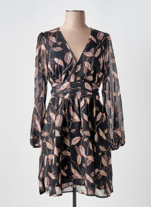 Robe mi-longue noir CERISE BLUE pour femme