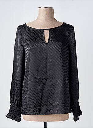 Blouse col rond manches longues noir VERO MODA femme