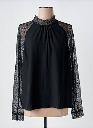 Blouse fermeture boutonnée au dos manches longues noir ESPRIT femme