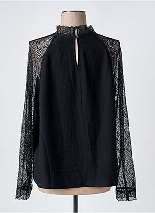 Blouse fermeture boutonnée au dos manches longues noir ESPRIT femme