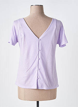 T-shirt stretch manches courtes violet VERO MODA femme