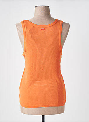 Débardeur tissage côtelé sans manche orange BANANA MOON femme