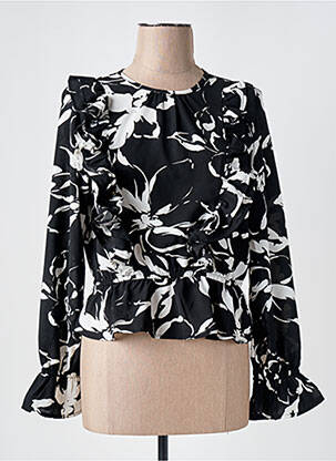 Blouse imprimé fleurs manches longues noir VERO MODA femme