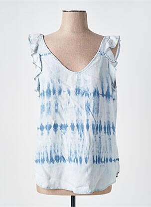 Blouse tissage popeline fines bretelles bleu LE TEMPS DES CERISES femme