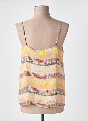 Top manches bretelles ajustables fines bretelles beige VERO MODA femme