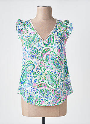 Blouse manches courtes manches courtes vert VERSION FEMININ femme