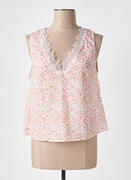 Blouse légère et transparente sans manche orange MOLLY BRACKEN femme