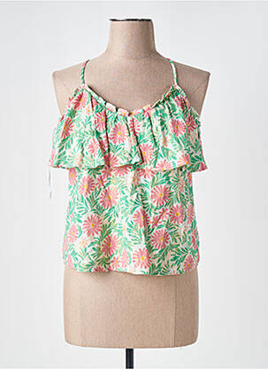 Top tissage crêpe fines bretelles blanc VERO MODA femme