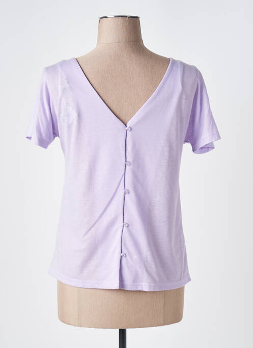 T-shirt stretch manches courtes violet VERO MODA femme