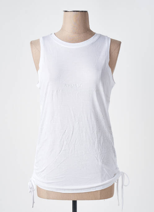 Débardeur sérigraphie sans manche blanc DESIGUAL femme