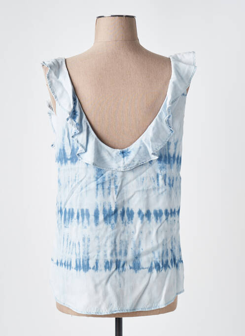 Blouse tissage popeline fines bretelles bleu LE TEMPS DES CERISES femme