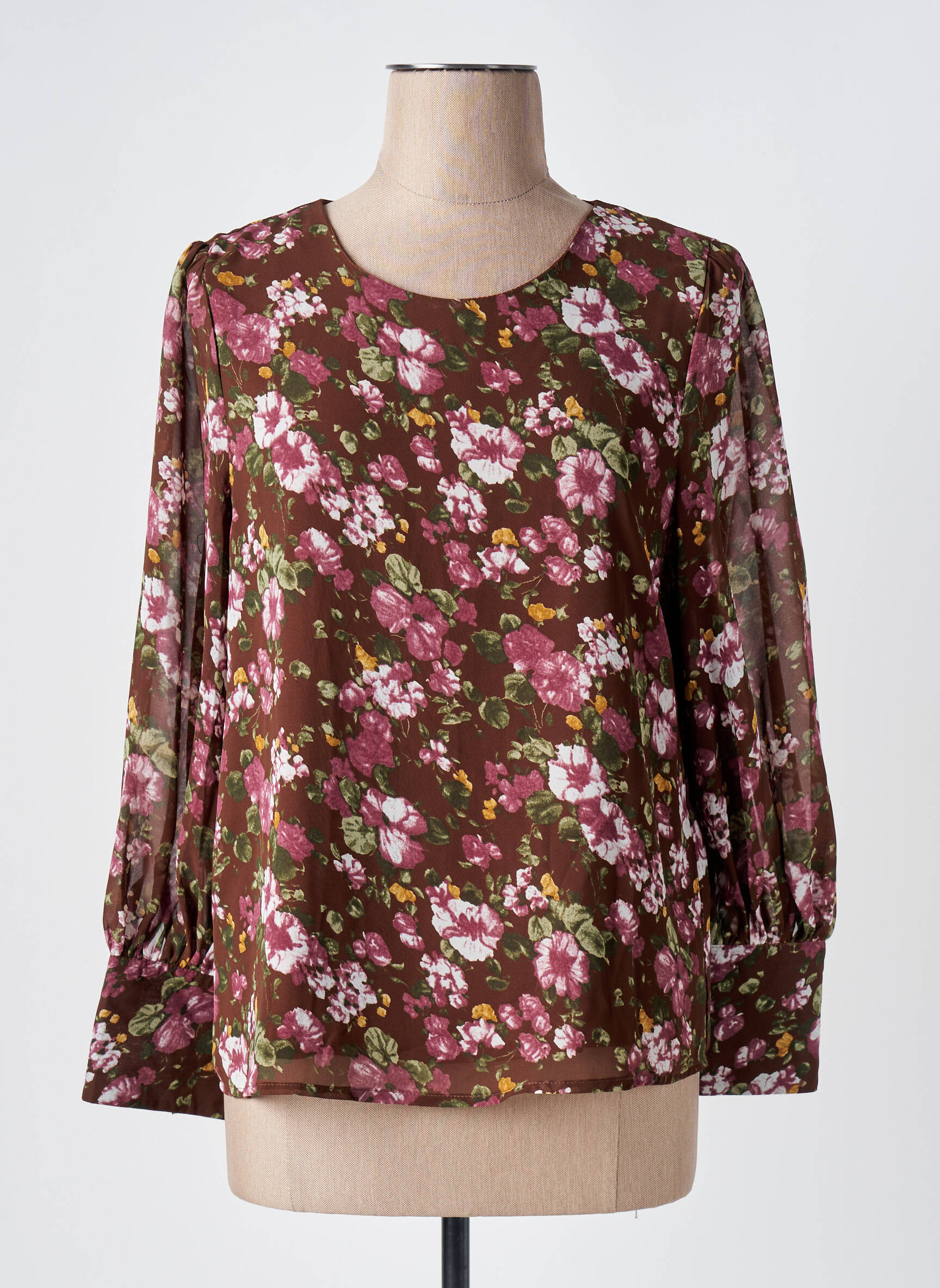 Blouse Imprimé Fleurs Marron La Petite Etoile Femme 2574398
