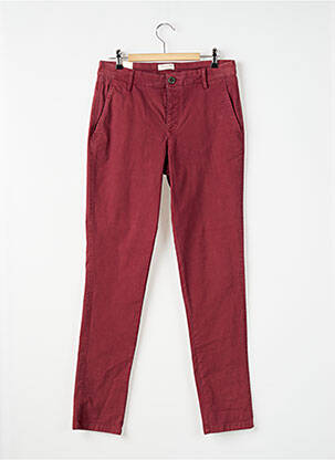 Pantalon chino stretch taille normale rouge SELECTED homme