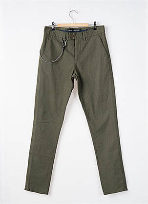 Pantalon chino tissage chiné taille normale vert SALSA homme