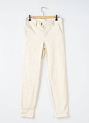 Pantalon chino taille basse taille basse beige LES P'TITES BOMBES femme