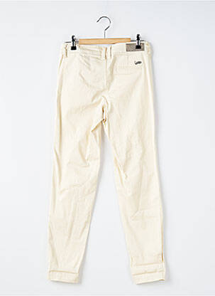 Pantalon chino taille basse taille basse beige LES P'TITES BOMBES femme