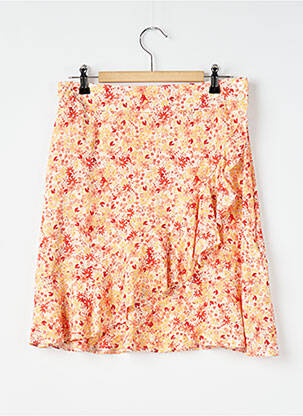 Jupe courte taille normale orange KANOPE femme