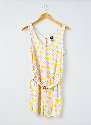 Combishort fermeture boutonnée au dos sans manche beige VERO MODA femme