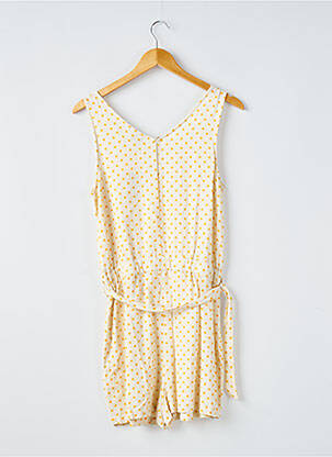 Combishort fermeture boutonnée au dos sans manche beige VERO MODA femme