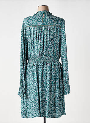 Robe mi-longue imprimé fantaisie manches longues vert SALSA femme