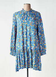 Robe courte coupe évasée manches longues bleu SUPERDRY femme