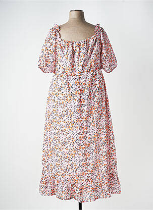 Robe longue manches courtes manches courtes orange VERO MODA femme